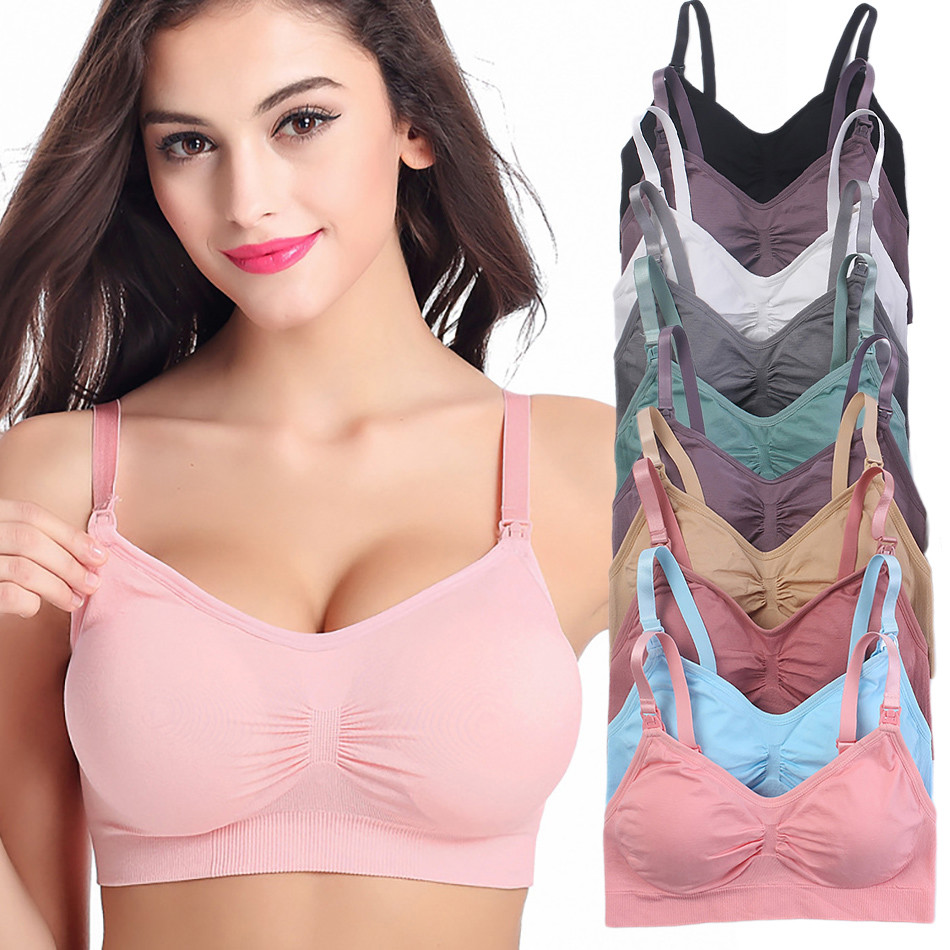 Sleep Bra Bralette - Breathable คลอดบุตรตั้งครรภ์ Bras Comfort ให้นมบุตร Sleep