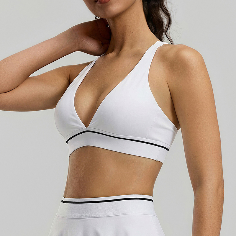Sports Bra Racerback - บราโยคะสไตล์อเมริกันแฟชั่นสำหรับผู้หญิง บราออกกำลังกายแบบเซ็กซี่ สายรัดหลังแบบ Racerback บราฟิตเนสอเนกประสงค์สำหรับออกกำลังกายประจำวัน บราสำหรับเล่นกีฬาแบบ