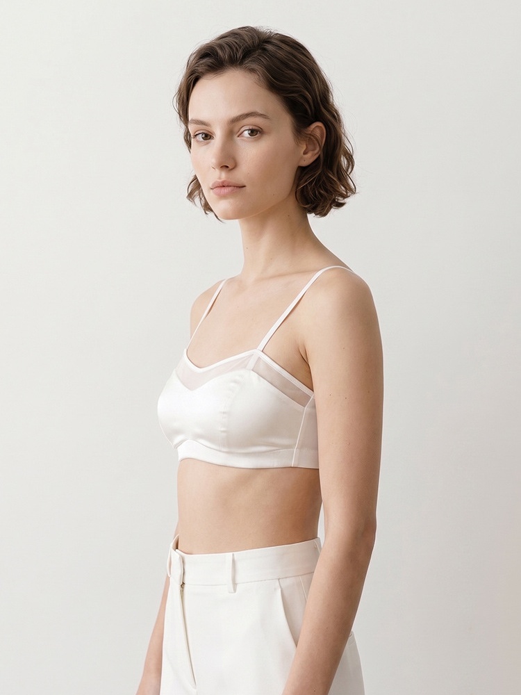 Birdtree, บรา 19 มม. ผ้าไหมแท้ - Sheer Mesh Bra บทวิจารณ์และราคา